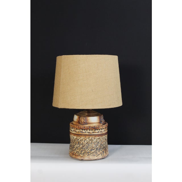 Mid 20th Century Roland Zobel Influence Ceramic Lamp For Sale In Miami - Image 6 of 13