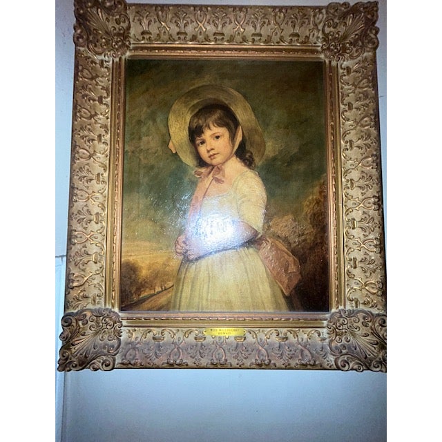 Gold Late 20th Century "Miss Willoughby" Print After George Romney For Sale - Image 8 of 10
