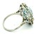 Aqua 1930s Art Deco Platinum Aquamarine Diamond Halo Ring, 10 Ct, Size 8 For Sale - Image 8 of 14