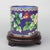 Metal Vintage Cloisonné Enamel Brush Pot / Pen Holder – Peony & Butterfly Motif, With Wood Stand & Box For Sale - Image 7 of 10