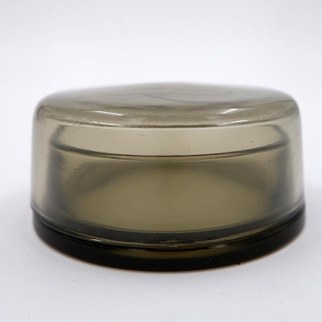 Glass Powder Box with Three Swimming Mermaids attributed to René Lalique For Sale - Image 7 of 9