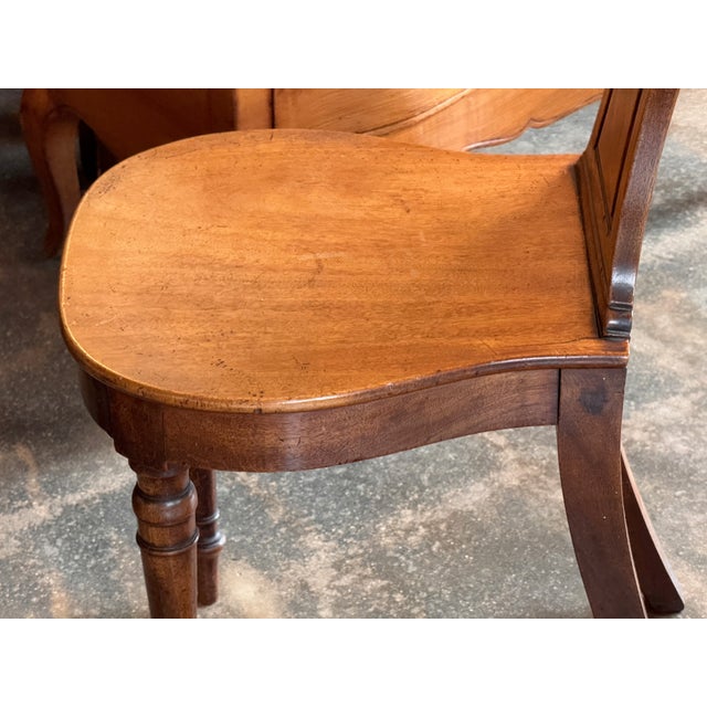 Pair of 19th Century English Hall Chairs For Sale - Image 10 of 14