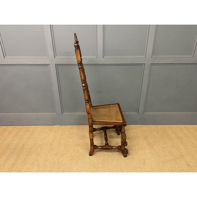 17th Century Carolean High Back Chair, 1680s For Sale - Image 5 of 12