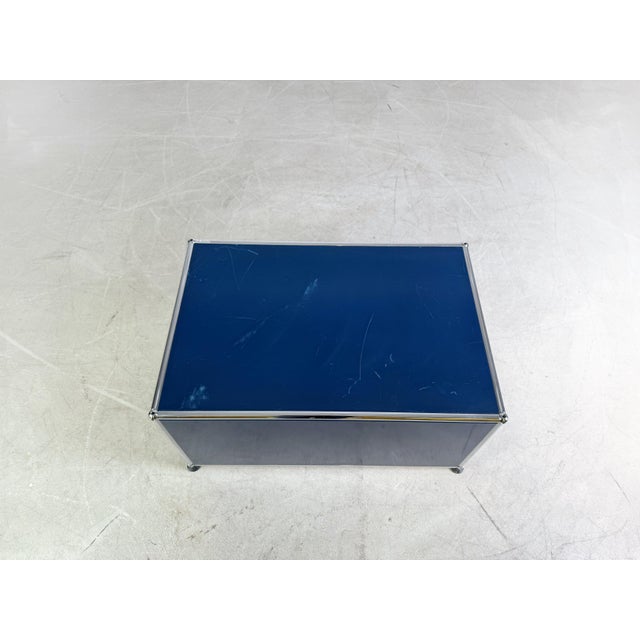 Sideboard Coffee Table in Steel Blue by Fritz Haller for Usm Haller For Sale - Image 9 of 11