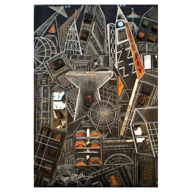 Simona Della Bella, Stress, Mixed Media on Wood For Sale