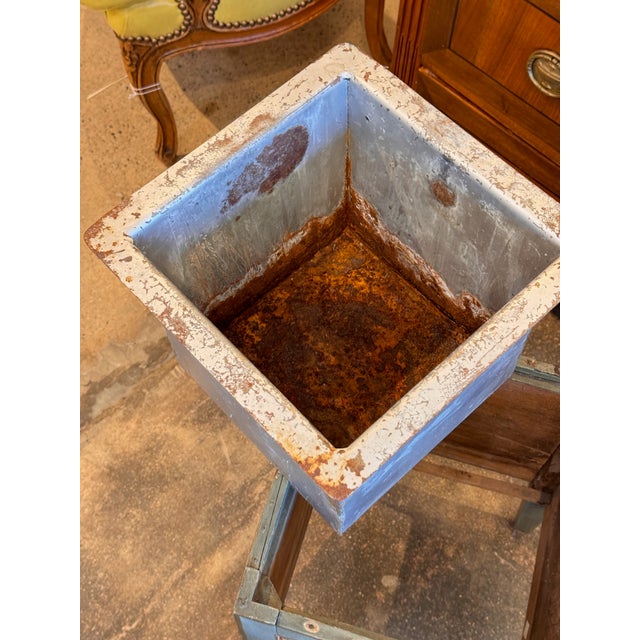 19th Century Converted Painted Cellaret Planter For Sale - Image 4 of 9