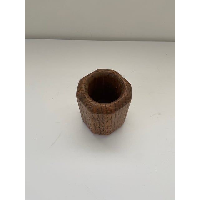 Wood octagon cup or pencil holder - could be used for a multitude of things 3"Diam x 4"H