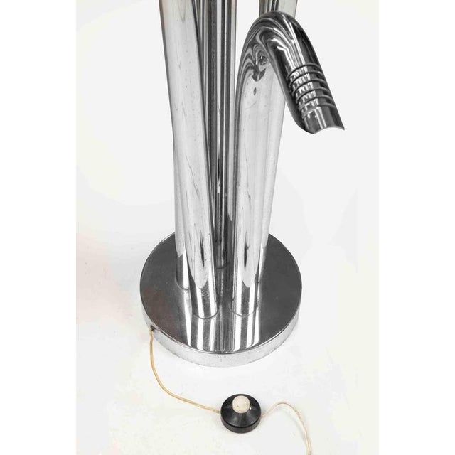 1970s Vintage Chromed 5-Light Floor Lamp, Italy, 1970s For Sale - Image 5 of 8