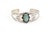 Mid 20th Century Native American Style Turquoise Sterling Silver Cuff Bracelet With Old Pawn Marks For Sale In Miami - Image 6 of 10