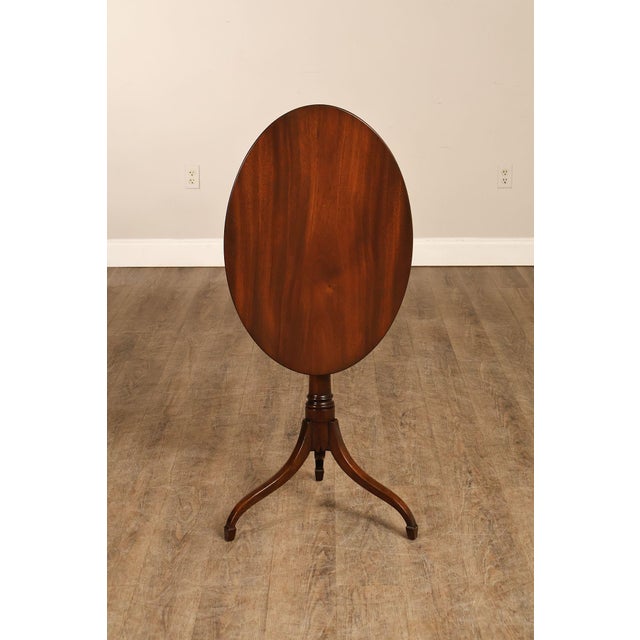 Kittinger Colonial Williamsburg Mahogany Oval Tilt Top Table For Sale - Image 17 of 18