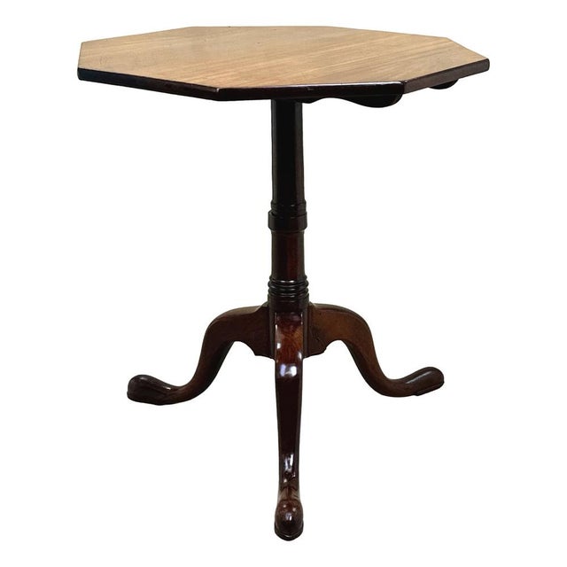 Georgian Octagonal Wine Table in Mahogany, 1760 For Sale - Image 10 of 11