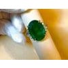 GIA Certified 11 Ct Fine Zambian Emerald & 1.52 Ct Each Trillion Diamond Ring Pt For Sale - Image 16 of 18