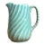 Vintage Aqua Swirl Ceramic Pitcher For Sale