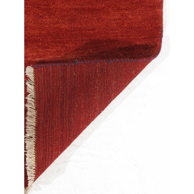 1980s Vintage Hand-Knotted Persian Gabbeh Rug 8'9" X 9'6" For Sale - Image 5 of 5