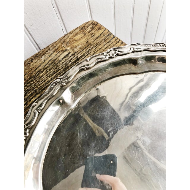 Late 19th Century Antique 1897 Silver Plated Tray From the Waldorf-Astoria Hotel Nyc For Sale - Image 5 of 8