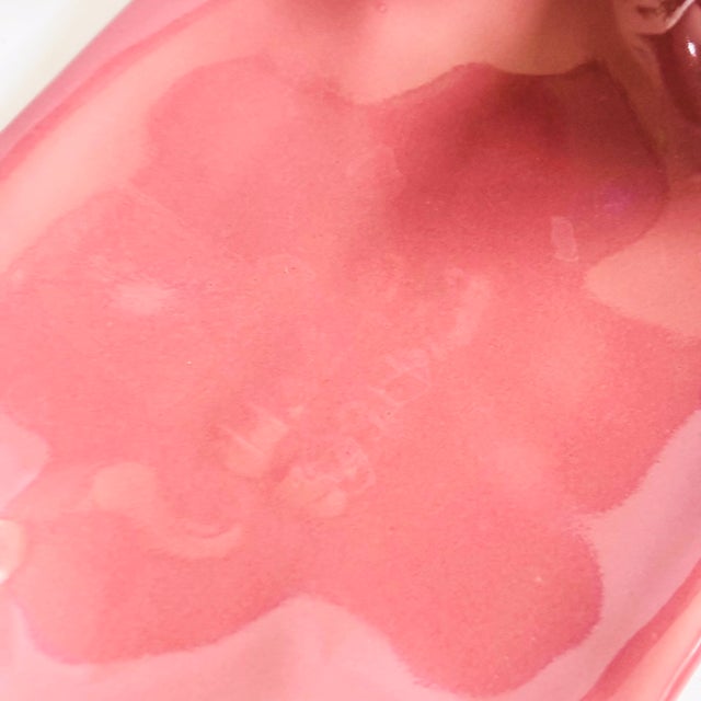 Pink Haeger Pink Ceramic Pedestal For Sale - Image 8 of 8