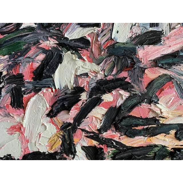 "Juliet" Contemporary Abstract Expressionist Square Oil Painting by Monica Shulman For Sale In New York - Image 6 of 12