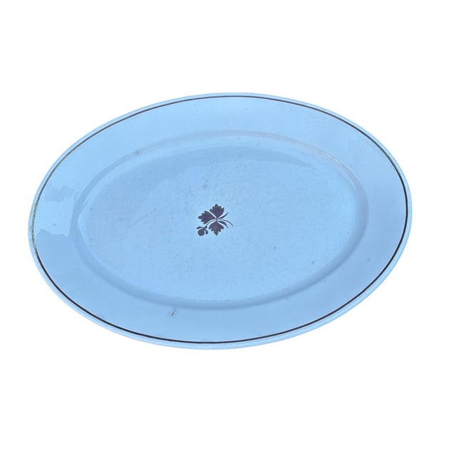 English Mid 19th Century Alfred Meakin Tea Leaf Copper Lustre Oval Platter For Sale - Image 3 of 12