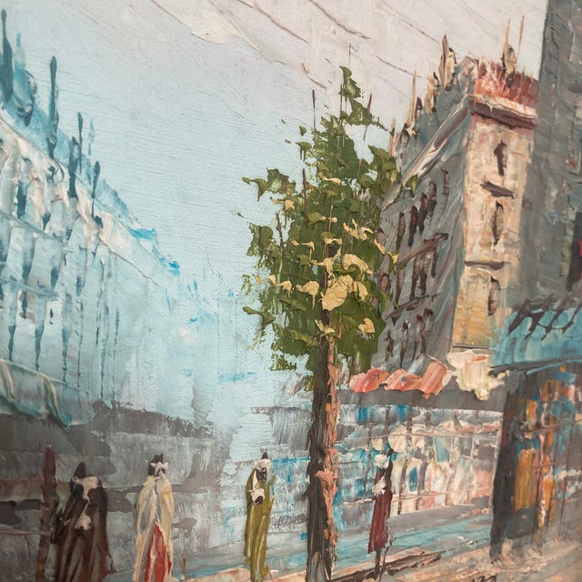 1950s Pair of Framed Caroline Burnett Parisian Street Scenes For Sale - Image 6 of 12
