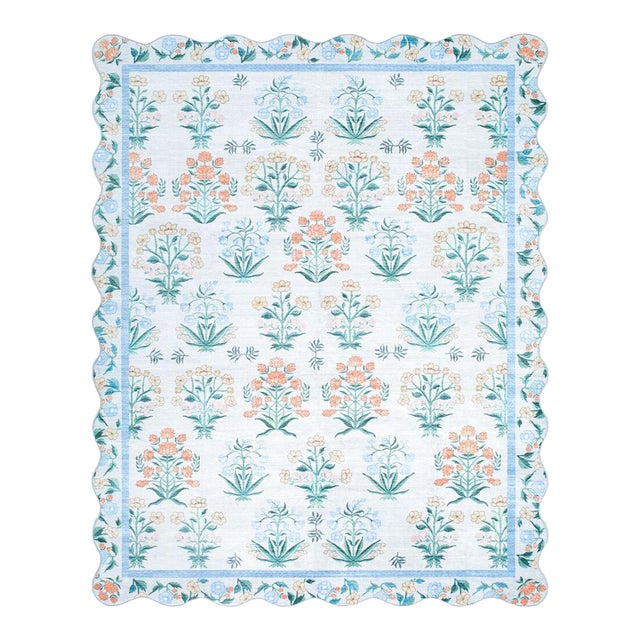 Lavable Machine Woven Rug Blue 8x10 For Sale