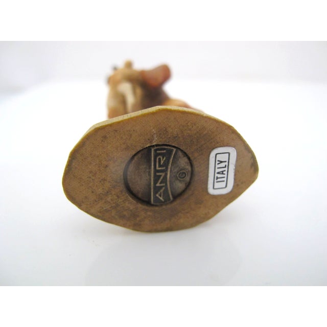 Wood Anri Italy Ulrich Bernardi Shepherd Boy With Lamb Christmas Nativity Figurine For Sale - Image 7 of 7