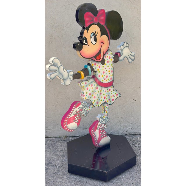 Walt Disney Life-Size Sculpture of Dancing Minnie Mouse on Wheeled Base For Sale - Image 4 of 10