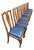 Set of 6 Vintage Custom Bench-Made Queen Anne Walnut Dining Chairs With Burl Details For Sale