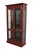 John Widdicomb John Widdicomb Co. Rust Red Asian Inspired Traditional 42" Lighted Display Curio Cabinet For Sale - Image 4 of 10