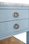 Not Yet Made - Made To Order Matthew Izzo Home Cutler 24” Light Blue Two Drawer Single Porcelain Sink Vanity With Open Cane Shelf and Brass Hardware For Sale - Image 5 of 10