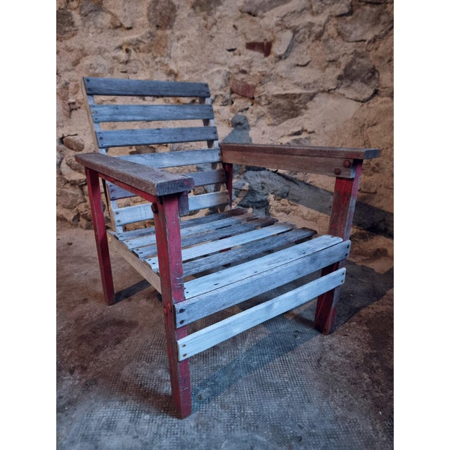 Wood French Lounge Chairs in Beech and Chestnut, 1930s, Set of 5 For Sale - Image 7 of 18