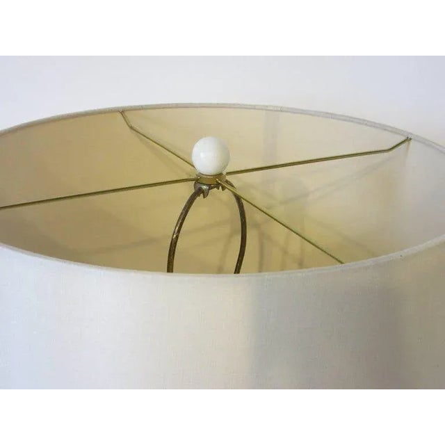 1970s Lacquered Wood and Brass Table Lamp For Sale In Cincinnati - Image 6 of 7