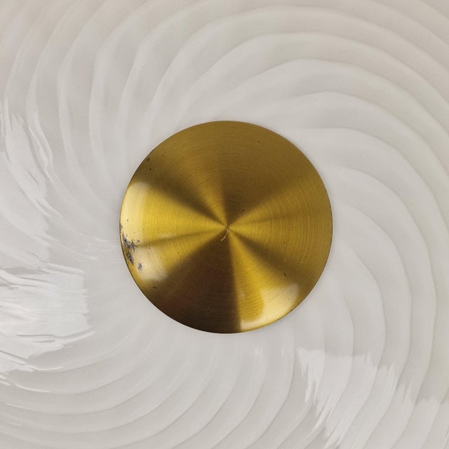 Large Mid-Century Italian Swirl Murano Glass Flush Mount, 1970s For Sale - Image 6 of 13