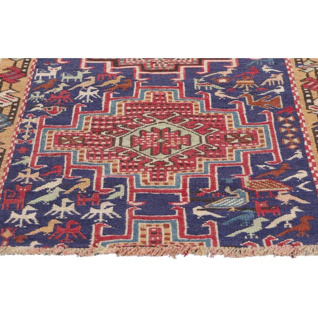 Antique Caucasian Soumak Rug - 03'01 X 04'02 For Sale - Image 4 of 9