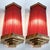 Art Deco Vintage Art Deco Light Old Lamp Wall Sconces Fixture Brass & Red Glass Rod Ship Light - Pair For Sale - Image 3 of 5