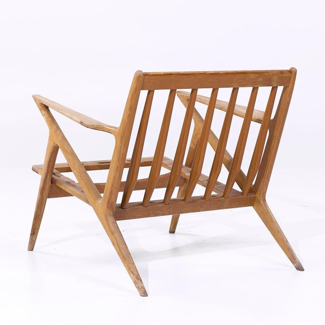 Brown Poul Jensen for Selig Mid Century Walnut Z Lounge Chairs - Pair For Sale - Image 8 of 12