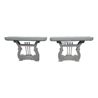 Lyre Style Console Tables For Sale