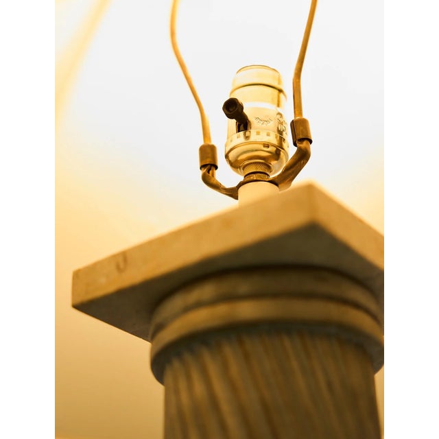 1980s Vintage Plaster Spiral Floor Lamp For Sale In Los Angeles - Image 6 of 8