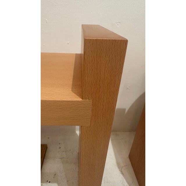 Contemporary Custom Beech Wood Bench For Sale - Image 3 of 4