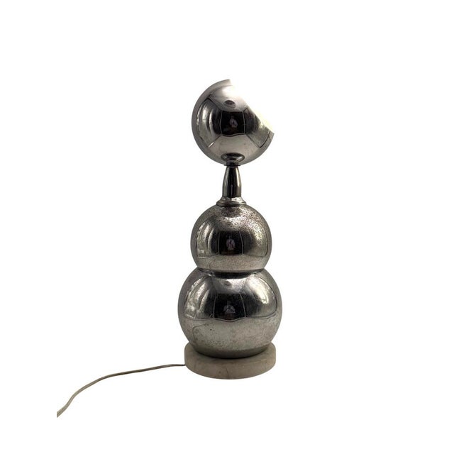 Space Age Chrome Table Lamp, France, 1970s For Sale - Image 10 of 11