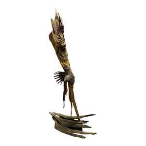 Late 20th Century Monumental Lubomir Tomaszewski Signed Wood and Copper Bird Sculpture Seven Feet Tall