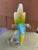 Aqua 1980s Formia Murano "Andromeda" Parrot Sculpture on Perch For Sale - Image 8 of 10