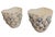 Pair of Vintage Italian Ceramic Art Pottery Vases With Relief Leaf Motif For Sale In West Palm - Image 6 of 12