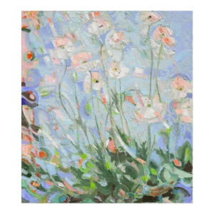 'Pink and White Poppies' by Carl Nelson, 1965, Whitney Museum, Pennsylvania Academy of Fine Art, Art Institute of Chicago, Art Students League