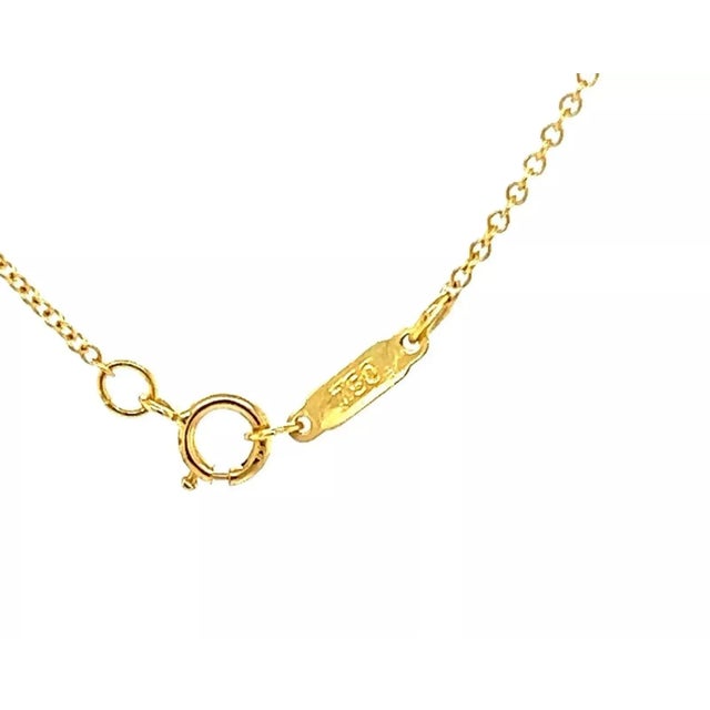 Tiffany & Co. Citrine 18k Yellow Gold Solitaire Pendant Necklace For Sale - Image 10 of 10