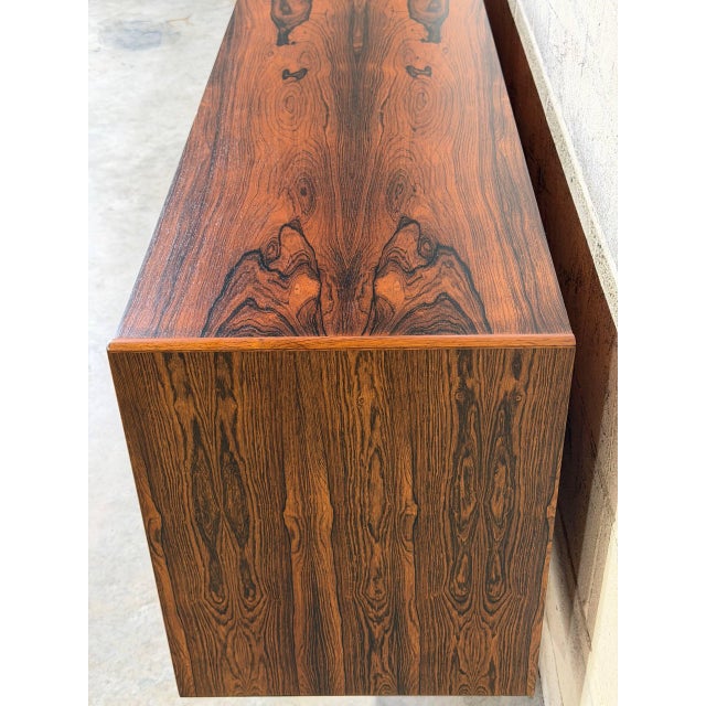 1960s Rosewood Low Credenza Sideboard in Style of Ladoga Erik Wortz Sweden Mid-Century Modern 1960s For Sale - Image 5 of 11