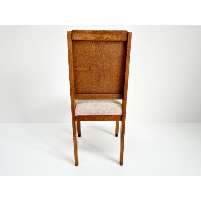 Beige Dutch Art Deco Chair with Upholstered Seat For Sale - Image 8 of 11