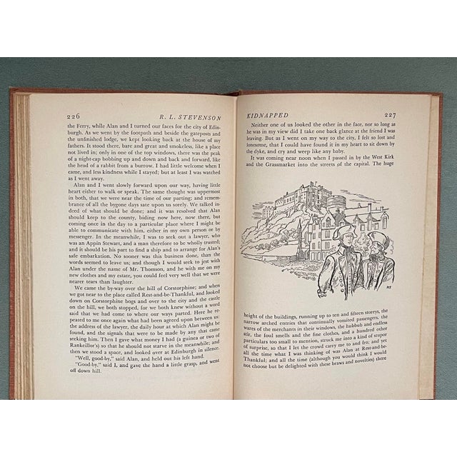 Paper “Kidnapped” by Robert Louis Stevenson Cloth Cover Book For Sale - Image 7 of 12