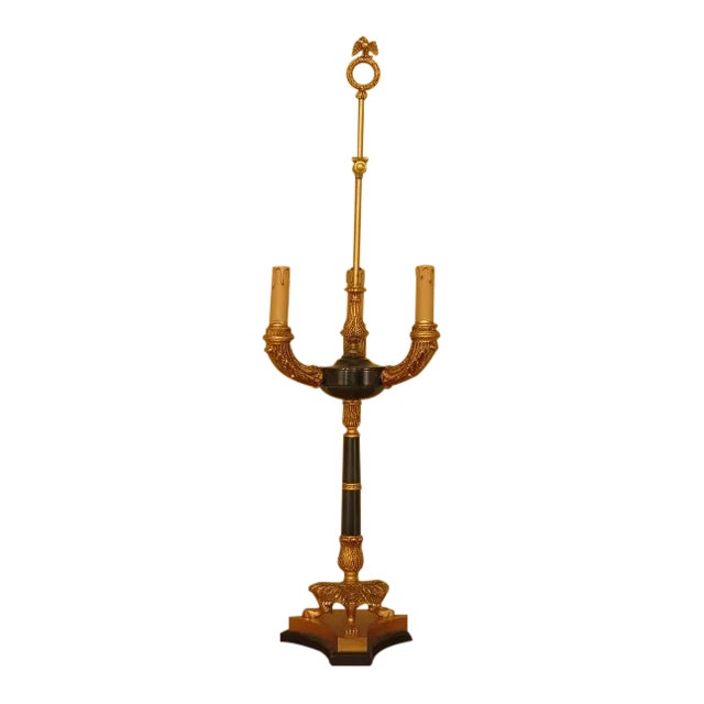 1990s Regency Style Brass Table Lamp For Sale