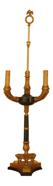 1990s Regency Style Brass Table Lamp