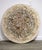 Exceptional circa 1970s round coffee table, attributed to Brazil, featuring a hand-worked polychrome stone floral mosaic...